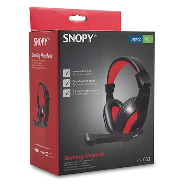 Snopy X-Bloom Sn-633 Kablolu Kulak Üstü Oyuncu Kulaklığı - Görsel 2