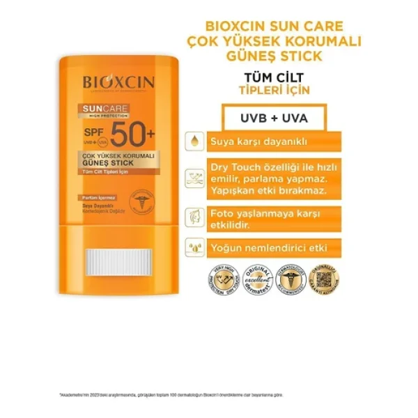Bioxcin Sun Care Stick Spf 50 Hassas Bölgeler İçin Yüksek Korumalı Güneş Kremidry Touch, Mat - Görsel 4