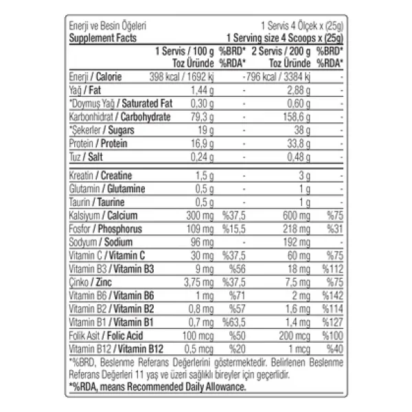 West Nutrition Mass Gainer Karbonhidrat Tozu 3000 Gr Çilek Aromalı - Görsel 5