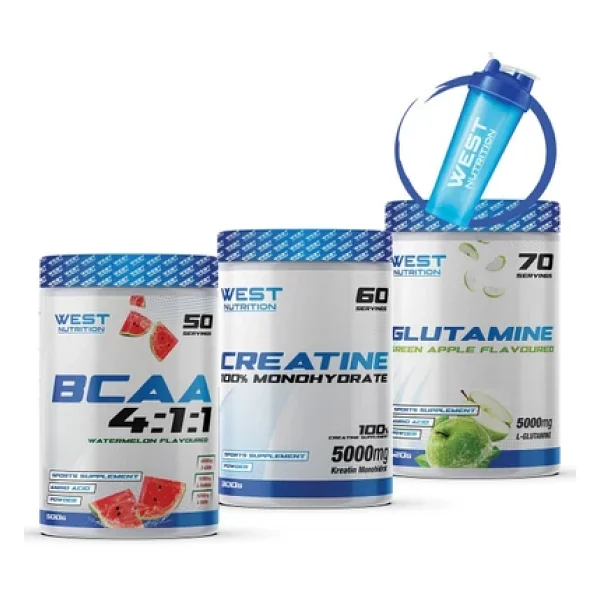 West Nutrition Bcaa L-Glutamin Kreatin Monohidrat Paketi - Görsel 3