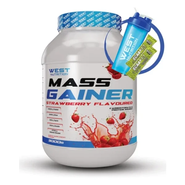 West Nutrition Mass Gainer Karbonhidrat Tozu 3000 Gr Çilek Aromalı - Görsel 4