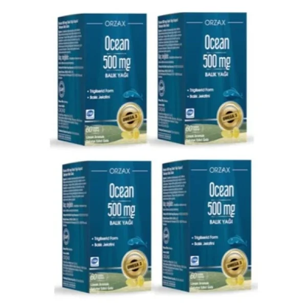 Ocean Saf Balık Yağı 500 Mg 60 Kapsül 4'lü - Görsel 3