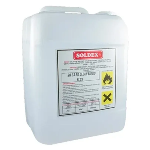 Soldex No Clean Flux 5 Lt Sr33 - Temizleme Gerektirmeyen Lehim Suları - Görsel 4