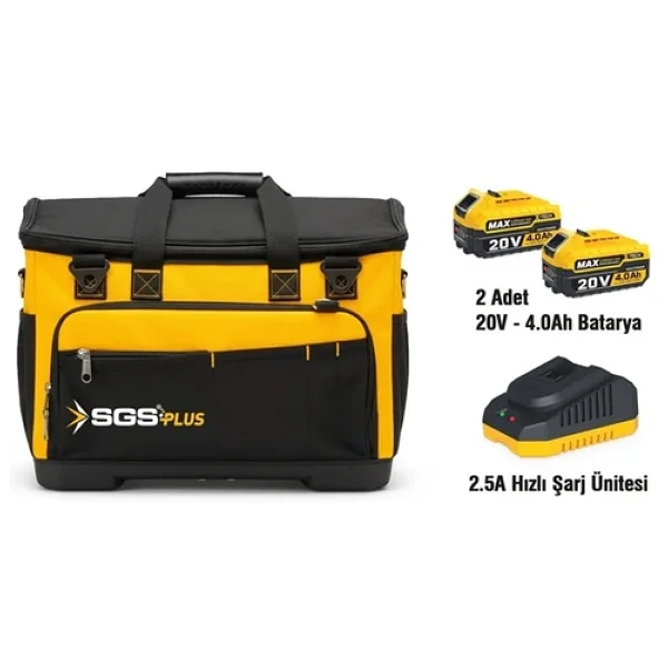 Sgs Combo Set 5 Parça (Darbeli Matkap/Kırıcı-Delici Matkap/Avuç Taslama Makinesi/Darbeli Somun Sıkma/LED Fener) Sgs5451 - Görsel 9