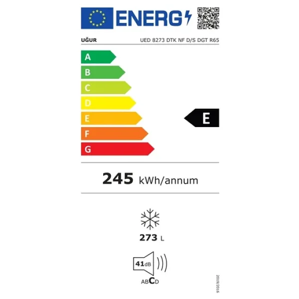 Uğur Ued 8273 Dtk Nf D/S Dgt R65 8 Çekmeceli No Frost Dikey Derin Dondurucu - Görsel 6