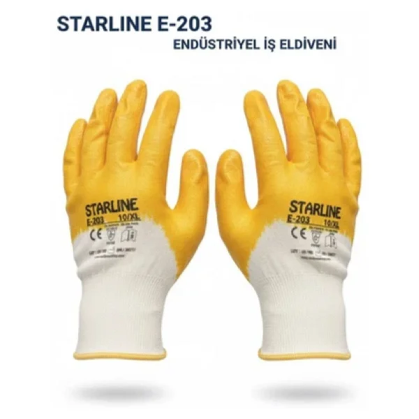Starline E-203 Nitril İş Eldiveni 10 Numara 12 Çift - Görsel 5