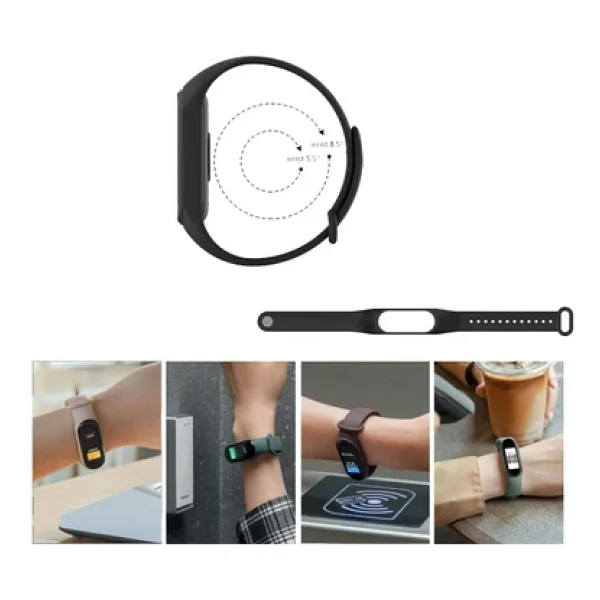 Coverzone Xiaomi Mi Band 6 Ile Uyumlu Saat Kayışı Ent Kaliteli Spor Saat Termoplastik Kordon Lacivert - Görsel 8