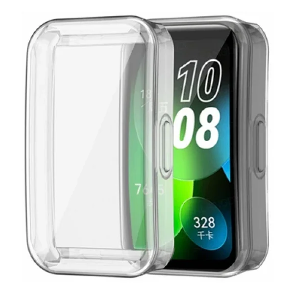 Coverzone Huawei Band 8 İle Uyumlu Şeffaf Tam Kapatan Çerceve PC Kasa Koruma Band 8 Uyumlu Gard Çerçeve Şeffaf - Görsel 4