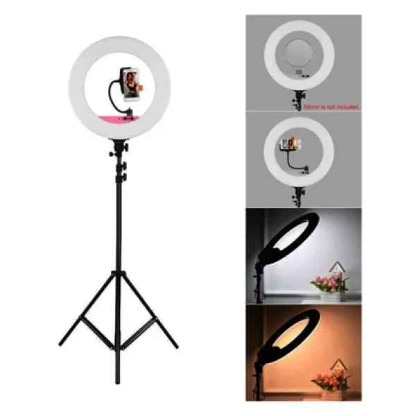 Coverzone Youtuber LED Işıklı Halka 13 İnch Selfie/Yayıncı/Makyaj Işığı 210 Cm Tripod - Görsel 8