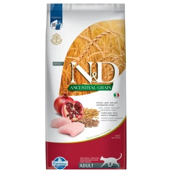N&D Düşük Tahıllı Tavuklu Narlı 10 Kg Yetişkin Kedi Maması - Görsel 3