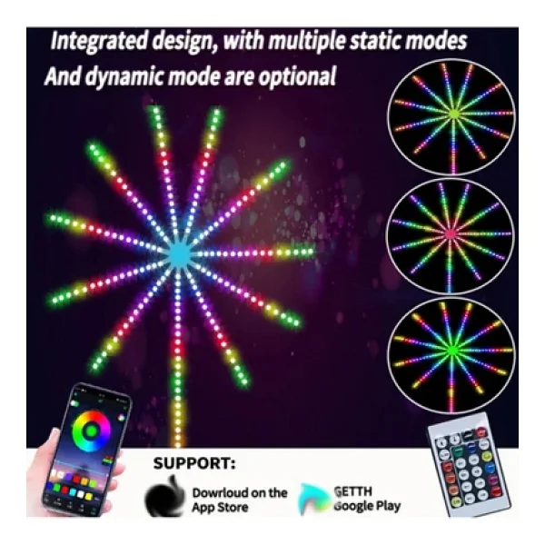 Coverzone LED Yanar Söner Aydınlatma Renkli LED Işık Doğum Günleri Yılbaşı Kutlama Salon Oturma Odası Yh24s - Görsel 6