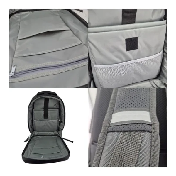 Coverzone Eva Sert Kabuk Motosiklet Sırt Çantası,USB Girişli,Şifreli Kilitli,Notebook,Tablet Bölme 17,3inç - Görsel 6