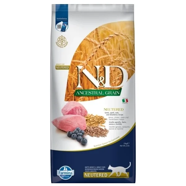 N&D Düşük Tahıllı Kısırlaştırılmış Kuzu Etli 10 Kg Yetişkin Kedi Maması - Görsel 3