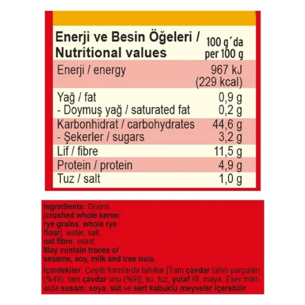 Mestemacher 500 Gr Tam Tahıllı Çavdar Ekmeği - Görsel 9