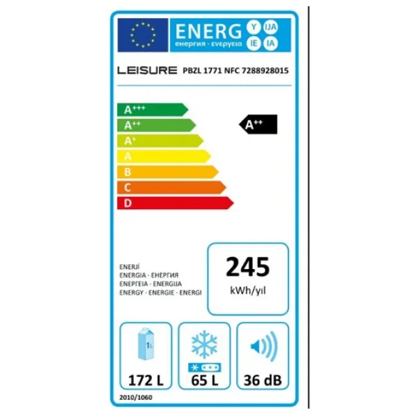 Leisure Pbzl 1771 NFC Kombi No Frost Ankastre Buzdolabı - Görsel 2