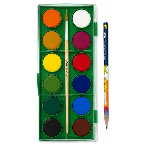 Faber-Castell Dino Büyük Boy 12'li Sulu Boya - Görsel 6