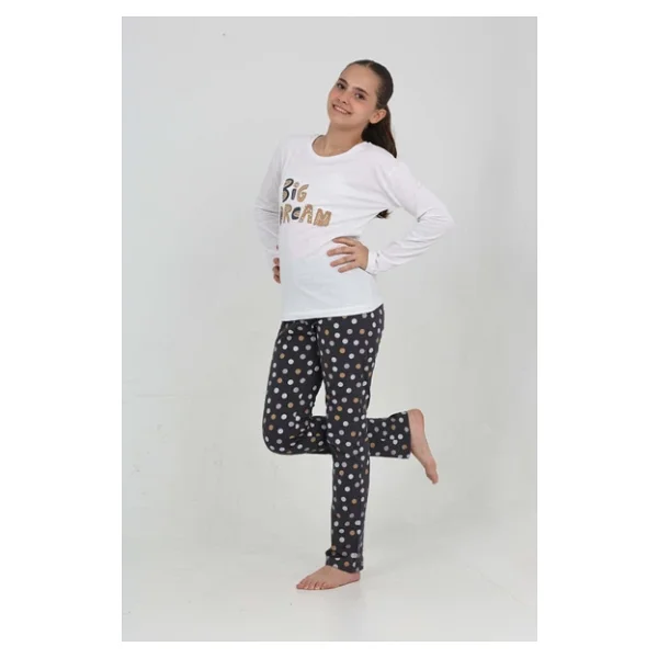 Toontoy Kız Çocuk Big Dream Baskılı Pijama Takım - Görsel 4