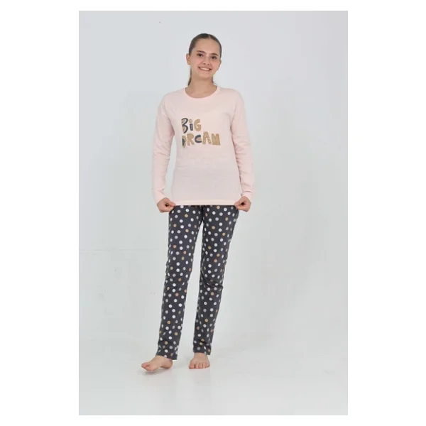 Toontoy Kız Çocuk Big Dream Baskılı Pijama Takım - Görsel 5