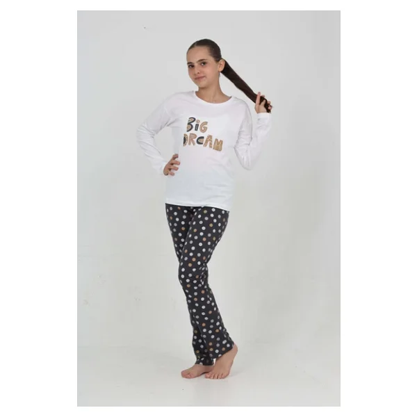 Toontoy Kız Çocuk Big Dream Baskılı Pijama Takım - Görsel 3
