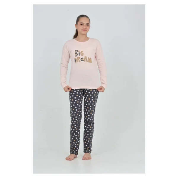 Toontoy Kız Çocuk Big Dream Baskılı Pijama Takım - Görsel 6
