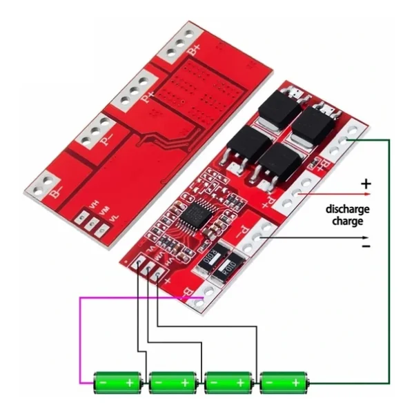 4s 30a Bms 18650 Lityum Pil Şarj Koruma Devresi 4s Bms - Görsel 4