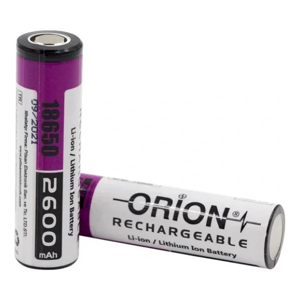 Orion 18650 3.7 V 2600 mAh Li-İon Şarjlı Pil - Görsel 9