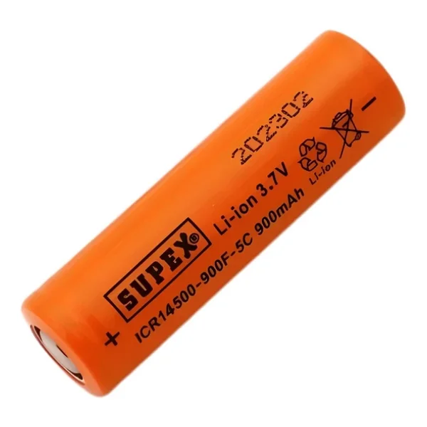 SUPEX ICR14500 3.7V 900MAH Li-Ion Şarjlı Pil 5c Deşarj Akımı (Başsız) - Görsel 4