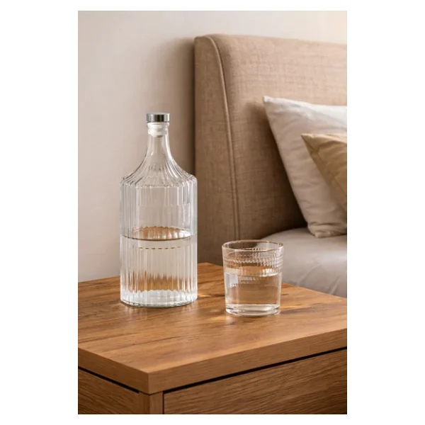Porsima Viking 18113 2li 1000 Ml Cam Şişe Yağlık Sirkelik Çift Kapaklı Gümüş - Görsel 2