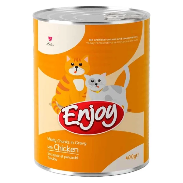 Enjoy Gravy Soslu Tavuklu 400 Gr Yetişkin Konserve Kedi Maması - Görsel 7