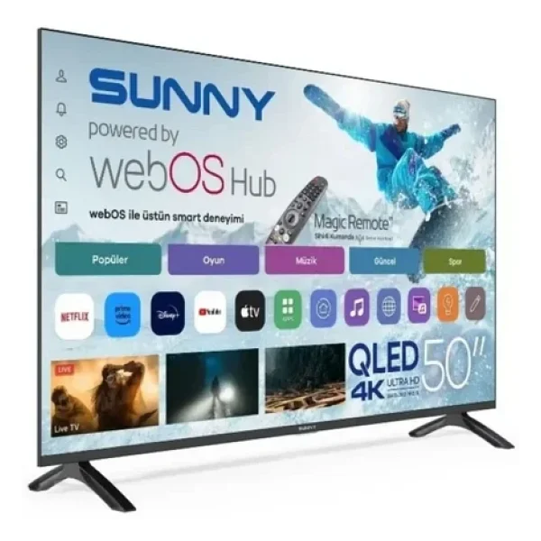Sunny Sn50quprl-W02m 4K Ultra HD 50" 127 Ekran Uydu Alıcılı Smart LED TV - Görsel 4