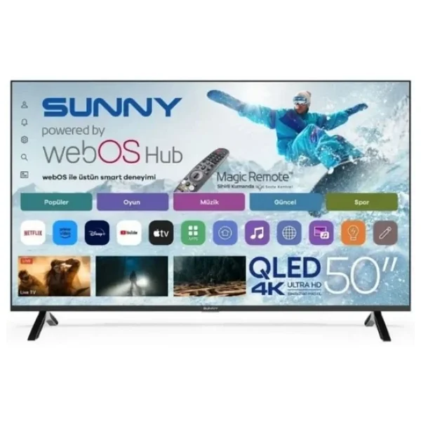 Sunny Sn50quprl-W02m 4K Ultra HD 50" 127 Ekran Uydu Alıcılı Smart LED TV - Görsel 3