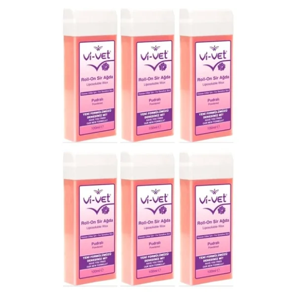 Vi-Vet Kartuş Roll-On Kartuş Pudralı Sir Ağda 100ml 6 Adet - Görsel 3