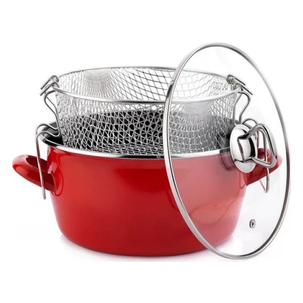 Schafer Fry Çıtır Kırmızı 22 Cm Kızartma Tenceresi - Görsel 4