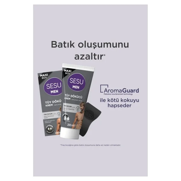 Sesu Tüy Dökücü Maxi Boy 200 Ml Men - Görsel 5
