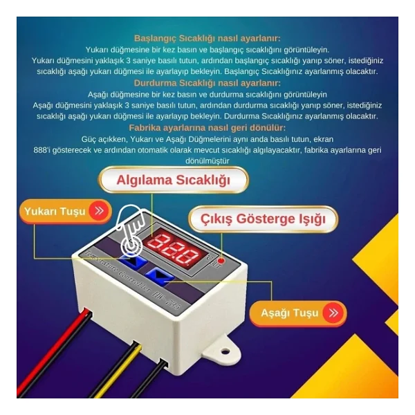 Xh-W3001 220v Ac Dijital Termostat 1500w - Görsel 2
