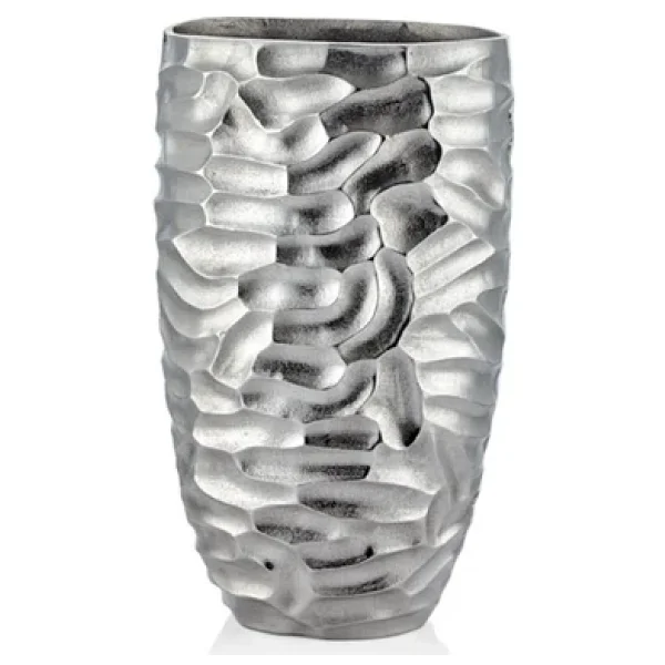 Lamedore Comb Gümüş Büyük Vazo 22 X 27 X 43 Cm - Görsel 4