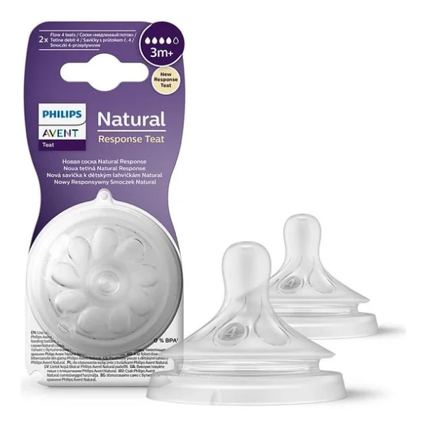 Philips Avent Scy964/02 Natural Response No:4 3 Ay+ 2'li Biberon Emziği - Görsel 5