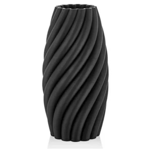 Lamedore Helical Siyah 3d Küçük Vazo 18x18x38 Cm - Görsel 4