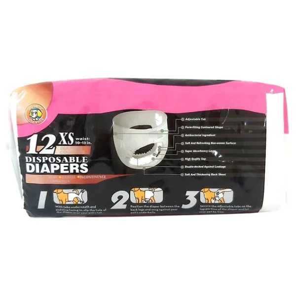 Hushpet Ultra Emici Köpek Külot Çiş Pedi XS 12li - Görsel 3