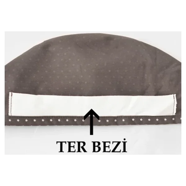 Unisex Düz Lila Renk Desenli Doktor Cerrahi Bone Hemşire Saç Bonesi Lila - Görsel 4