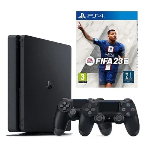 Sony Playstation 4 Slim 1 TB + 2. PS4 Kol + PS4 Fifa 23 - Görsel 3