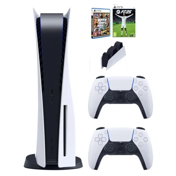 Sony Playstation 5 Standart Cdli + 2. Kol Dualsense + PS5 Fc25 + PS5 Gta V + Şarj İstasyonu - Görsel 3