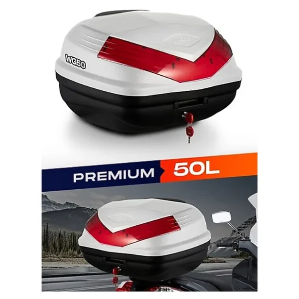 Wogen 50 Litre Premium Sırt Dayamalı Motosiklet Çantası - Beyaz - 1406 003 - Görsel 6