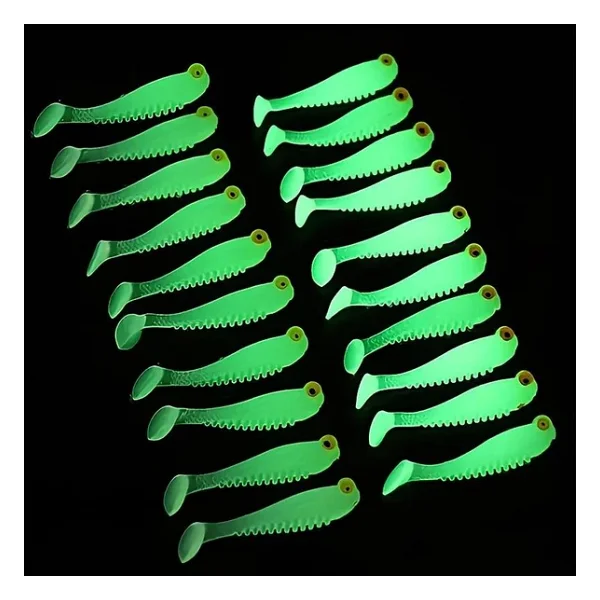 Valkyrie 20 Adet Fosforlu Silikon Balık Yemi 5cm - Gece Parlayan Glow Yapay Yem (Soft Lure) - Görsel 6
