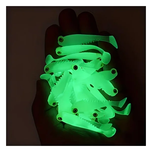 Valkyrie 20 Adet Fosforlu Silikon Balık Yemi 5cm - Gece Parlayan Glow Yapay Yem (Soft Lure) - Görsel 3