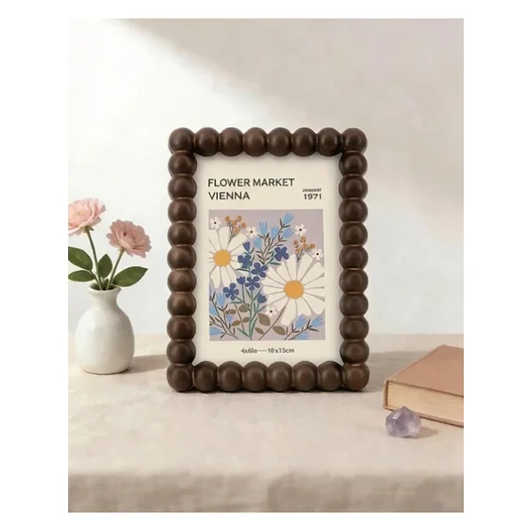 Mien Kahverengi Bubble Ahşap Çerçeve 10x15 Cm - Görsel 3