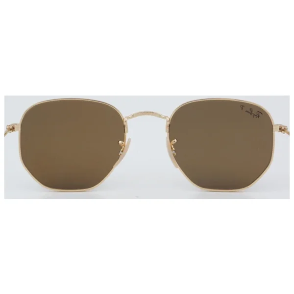 Ray-Ban Hexagonal 3548n 001/57 Gold-Brown Güneş Gözlüğü - Görsel 8