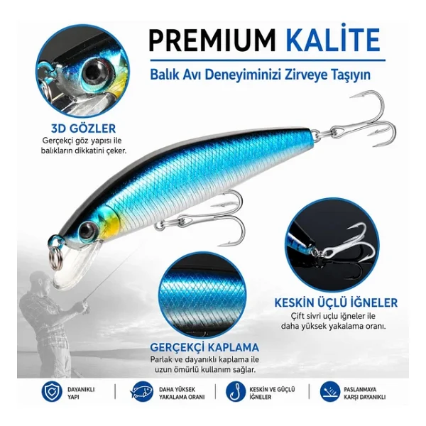 Valkyrie Profesyonel Balık Avı Seti - 354 Parça Yem, Kanca, Kurşun, Sahte Yem Kutulu Full Set - Görsel 7