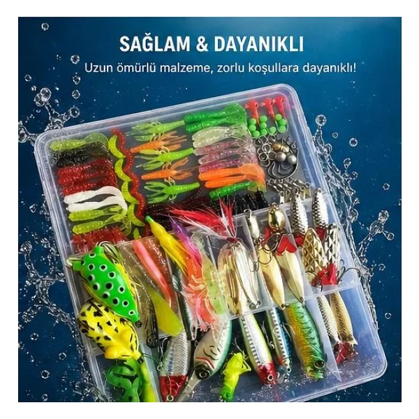 Valkyrie Profesyonel Balıkçılık Seti 270 Parça Sahte Yem Olta Takımı Kutulu - Görsel 8
