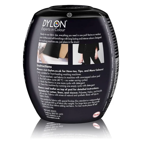 Dylon Matik Kumaş Boyası Dylon Matik Siyah Kumaş Boyası 350g - Görsel 6